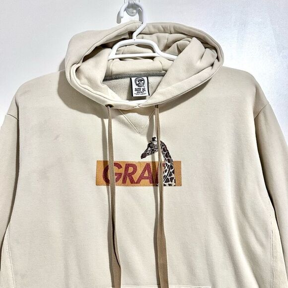 Rare Graf Wu Giraffe Graphic Hoodie XL Streetwear Urban Cozy Comfy Athleisure - Picture 4 of 15